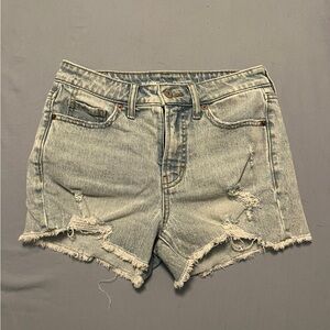 Old Navy Light Blue Distressed Jean Shorts